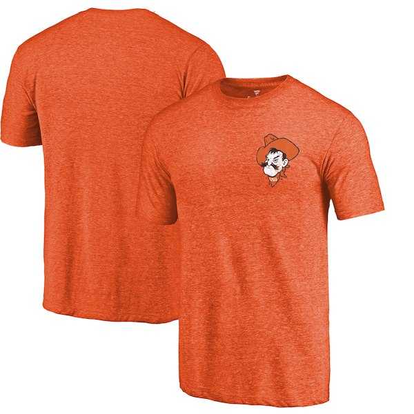 Oklahoma State Cowboys Fanatics Branded Orange Heather Left Chest Distressed Logo Tri Blend T-Shirt,We sell and wholesale Oklahoma State Cowboys Fanatics Branded Orange Heather Left Chest Distressed Logo Tri Blend T-Shirt on line form chian!